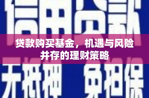 滦平贷款购买基金，机遇与风险并存的理财策略