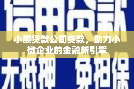 滦平小额贷款公司贷款，助力小微企业的金融新引擎