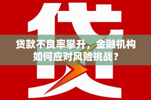 滦平贷款不良率攀升，金融机构如何应对风险挑战？