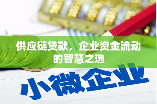 滦平供应链贷款，企业资金流动的智慧之选