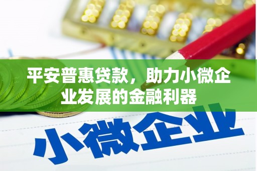滦平平安普惠贷款，助力小微企业发展的金融利器