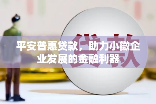 滦平平安普惠贷款，助力小微企业发展的金融利器