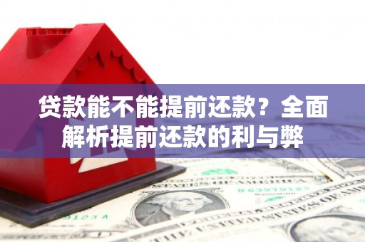 滦平贷款能不能提前还款？全面解析提前还款的利与弊
