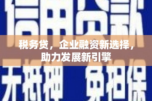 滦平税务贷，企业融资新选择，助力发展新引擎