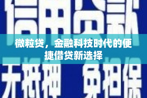 滦平微粒贷，金融科技时代的便捷借贷新选择