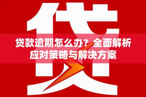 滦平贷款逾期怎么办？全面解析应对策略与解决方案